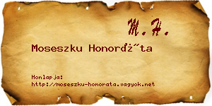 Moseszku Honoráta névjegykártya